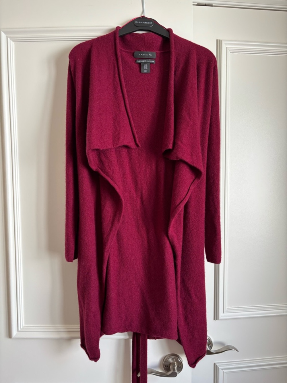 Tahari Burgundy Cashmere Robe